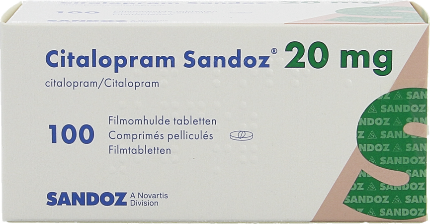 Citalopram Sandoz Comp 100 X 20mg 2