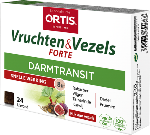Ortis Vruchten & Vezels Forte Blokje 24 2