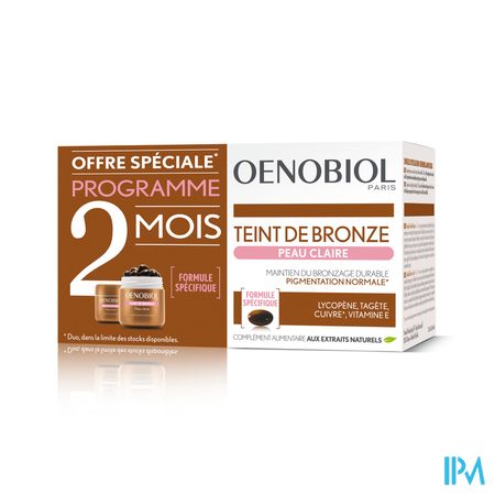 Oenobiol Teint Bronze Peau Claire Caps 2x30