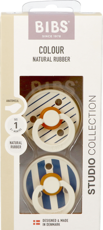 Bibs 1 Fopspeen Anatomic Studio Duo Pin Steel Blue 2