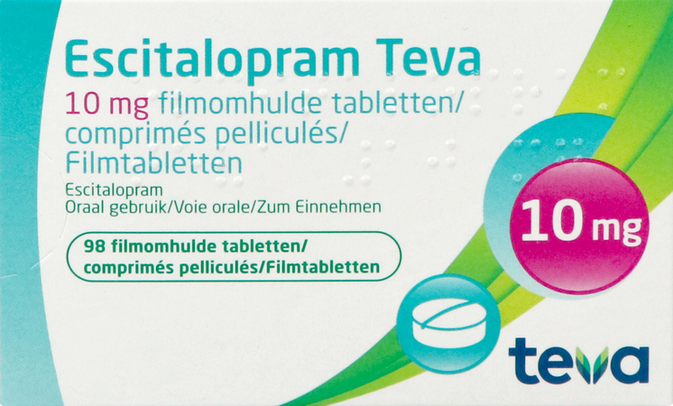 Escitalopram 10mg Teva Comp Pell 98 X 10mg 1