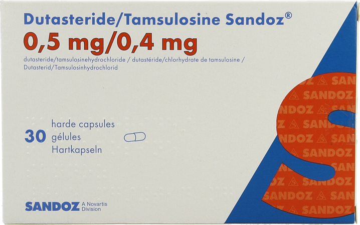 Dutasteride Tamsulosine Sandoz 0,5/0,4mg Caps 30 3
