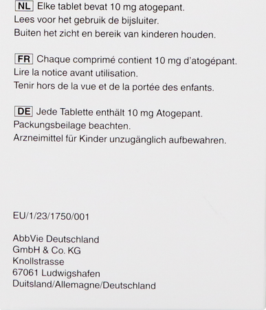 Aquipta 10mg Comp 28 3