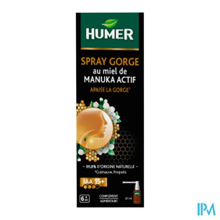 Humer Keelspray Manuka Honing Actief 20ml 1