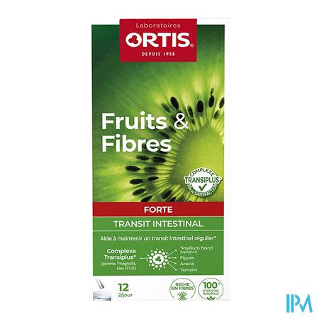 Ortis Fruits&fibres Forte Complexe Transi+ 12x10g 1