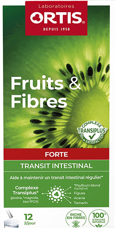 Ortis Vruchten&vezels Forte Transi+ Complex 12x10g 3