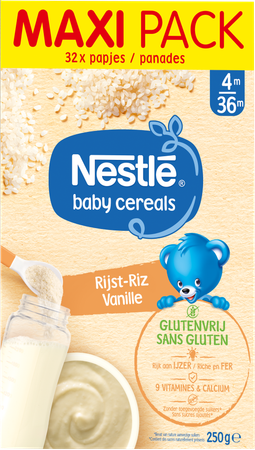 Nestle Baby Cereals Rijst Vanille Glutenvrij 500g 6