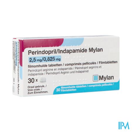 Perindopril/indapamid.viatris 2,5mg/0,625mg Tabl30