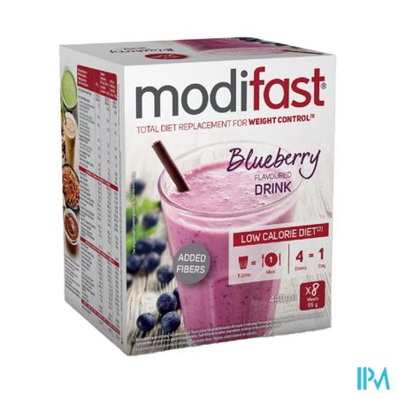 Modifast Lcd Flavoured Drink Blueberry 8x55g