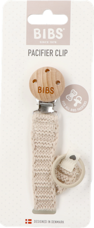 Bibs Fopspeenketting Knitted Vanilla 1