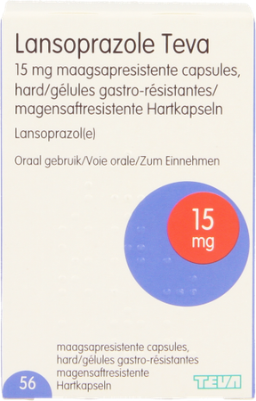 Lansoprazole Teva 15mg Maagsapresist Caps 56 1