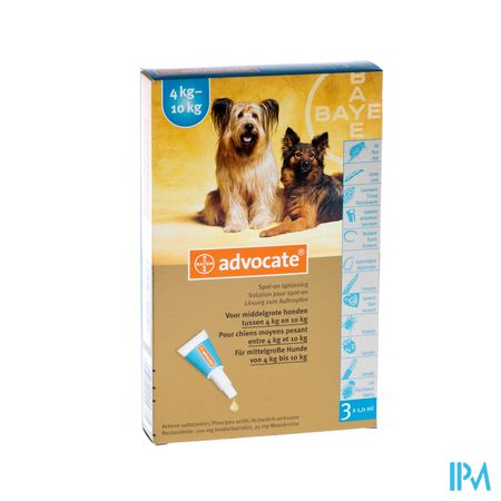Advocate Spot On Middelgrote Hond >4-10kg Pipet 3