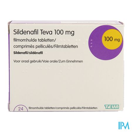 Sildenafil Teva 100mg Comp Pell 24 X 100mg Pip 1