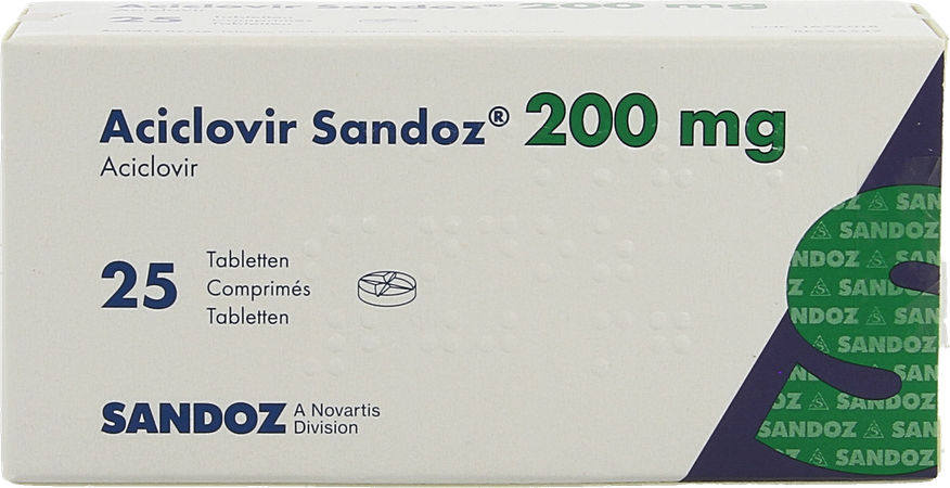 Aciclovir Sandoz Comp 25x200mg 2