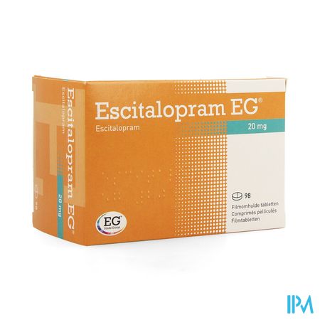 Escitalopram EG 20 Mg Filmomh Tabl 98 X 20 Mg