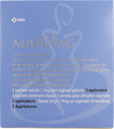 Nuvaring 0,120mg/0,015mg 24h Anneau Vag. 3+1 Apll. 1