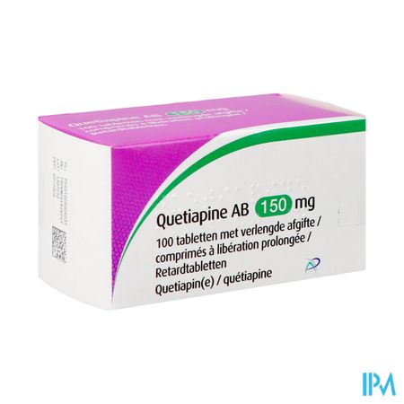 Quetiapine Ab 150mg Verleng.afgifte Tabl 100