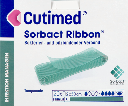 Cutimed Sorbact Ribbon Gaasstrook 2cmx50cm 20 2