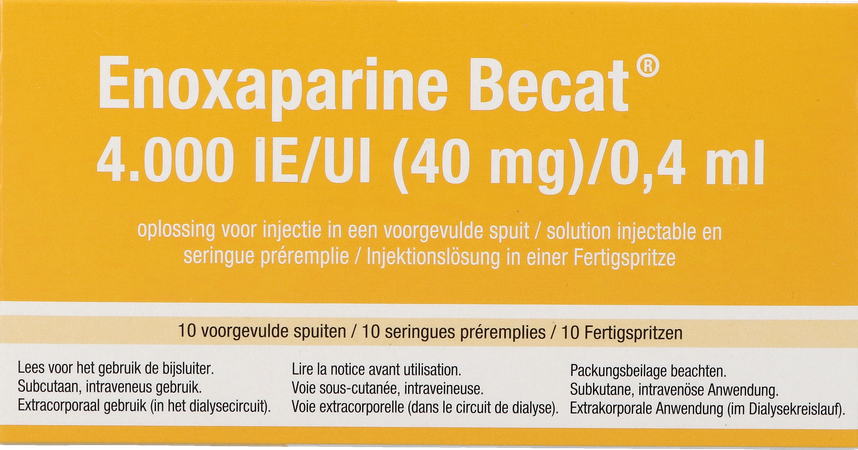 Enoxaparine Becat 4000iu 100mg/ml Ser Preremp. 10 1