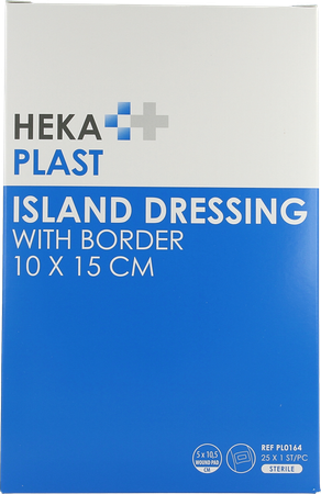 Hekaplast Border Eilandpleister Steriel 10x15cm 25 1