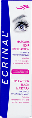 Ecrinal Zwarte Mascara Drievoudige Werking 7,4ml 3