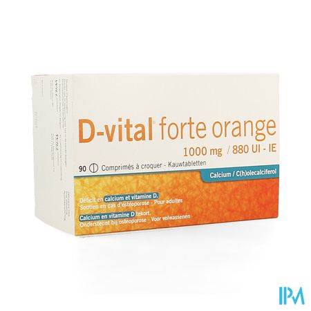 D-vital Forte Orange 1000mg/880ui Comp Croq. 90