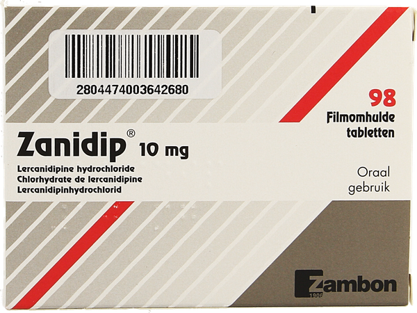 Zanidip Pi Pharma Comp 98 X 10mg Pip 3