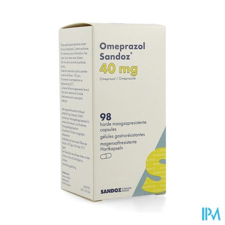 Omeprazol Sandoz Caps Enter 98 X 40mg