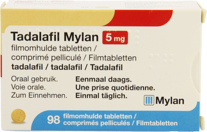 Tadalafil Mylan 5mg Filmomh Tabl 98 X 5mg 1