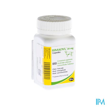 Rimadyl 20mg Smakelijke Tabl 100