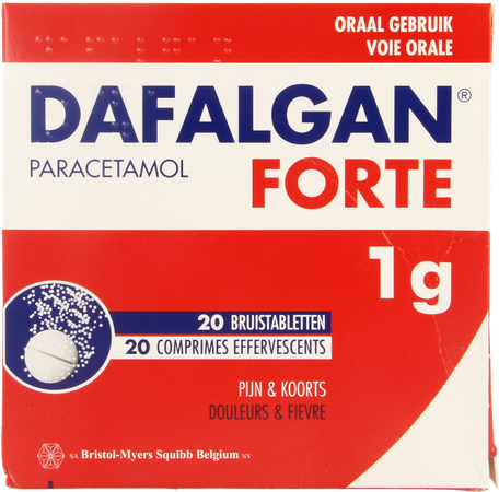 Dafalgan Forte 1g Impexeco Bruistabl 20 X 1g Pip 1