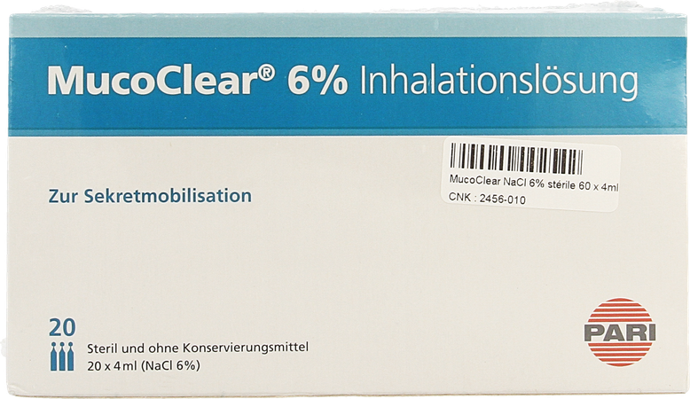 Mucoclear 6% Nacl Amp 60x4ml 3
