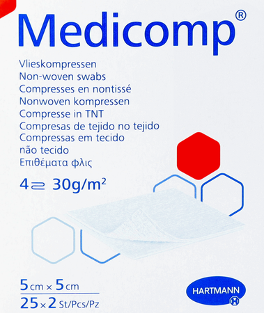 Medicomp Kp Ster 4l 5x5cm 30g 25x2 2