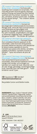 Aveeno Dermexa Gel Nettoyant Emollient 300ml 3