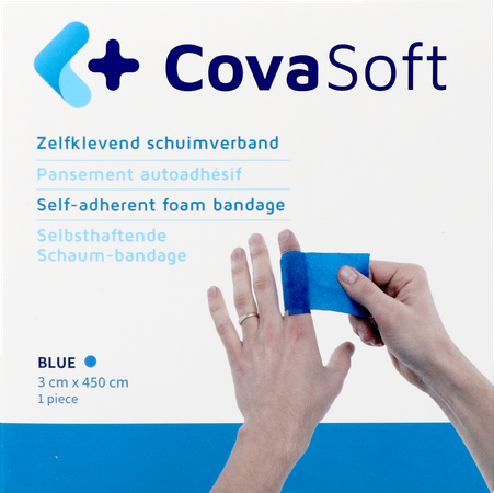 Covasoft Verband Blauw 3cmx4,5m Covarmed 1