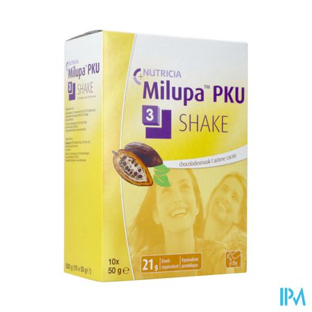 Milupa Pku 3 Shake Chocolade Zakje 10x50g