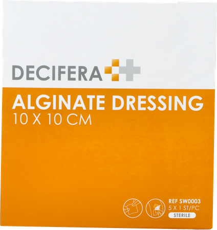 Decifera Alginate Dressing 10x10cm 5 1