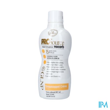 Prosource Nocarb Sinaasappel Creme 15g Fles 887ml