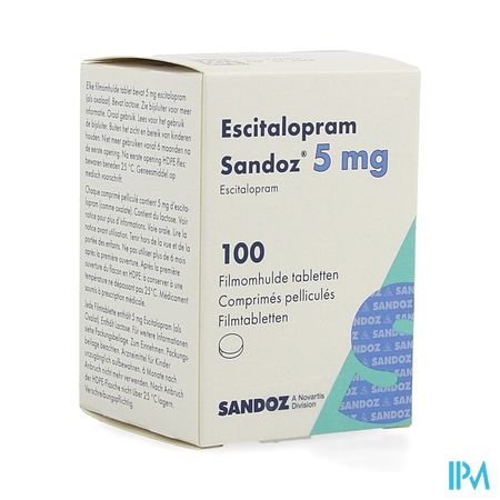 Escitalopram Sandoz 5mg Pot Filmomh Tabl 100