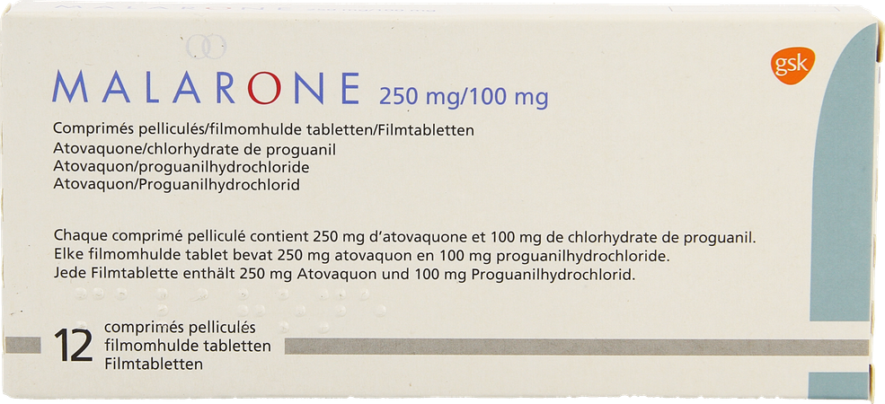 Malarone Tabl 12 X 250mg/100mg 2