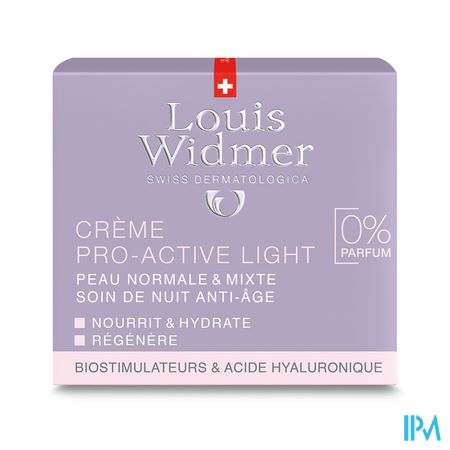 Widmer Nuit Creme Pro-active Light N/parf Pot 50ml