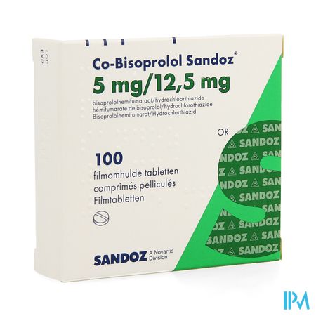 Co Bisoprolol Sandoz 5mg/12,5mg Comp Pell 100 1