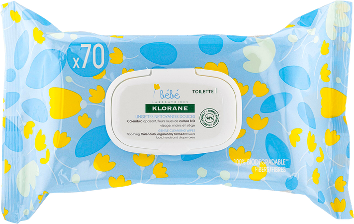 Klorane Bb Lingettes Nettoyantes Douces 70u 1