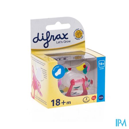 Difrax Fopspeen Sil Dental Xtr Sterk Girl 18m+ 342 4