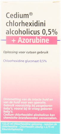 Cedium Chlorhexidini Gluc Alc 0,5% 125ml+azorubine 3