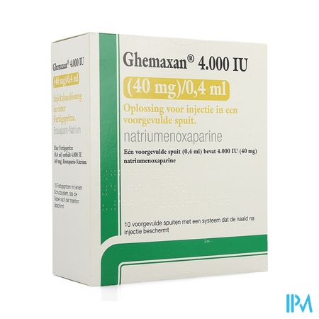 Ghemaxan 4.000ie 40mg/0,4ml Voorg.sp. 10+nldbesc