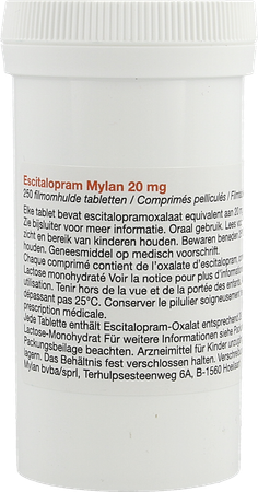Escitalopram Viatris 20mg Filmomh Tabl 250 Pot Idd 1