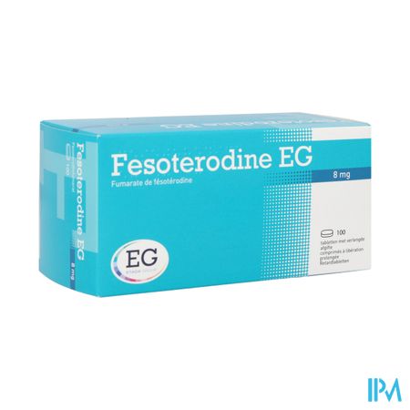 Fesoterodine EG 8Mg Verlengde Afgifte Tabl 100