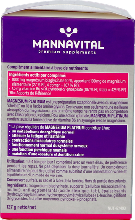 Mannavital Magnesium Platinum Nf Tabl 90 10