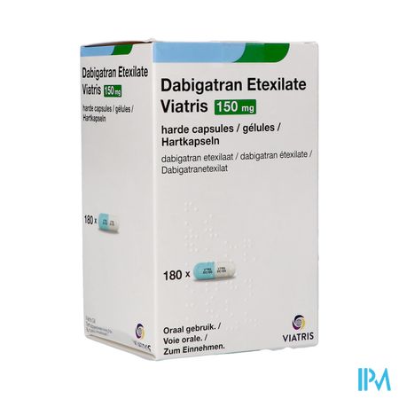 Dabigatran Etexilate Viatris 150mg Caps Dur 180